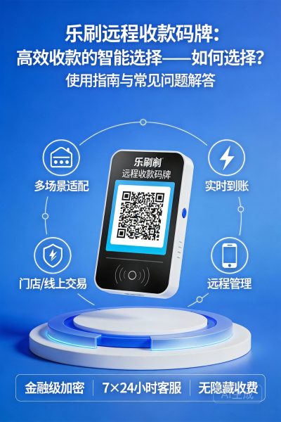 乐刷远程收款码牌：高效收款的智能选择——如何选择？使用指南与常见问题解答
